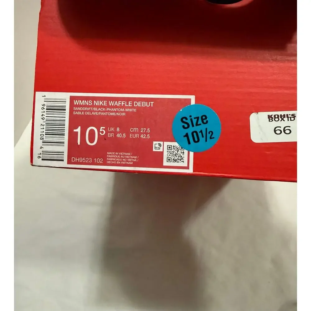 Nike Waffle Debut Running Sneakers Sanddrift Black Women's 10.5  DH9523-102 - Picture 2 of 15